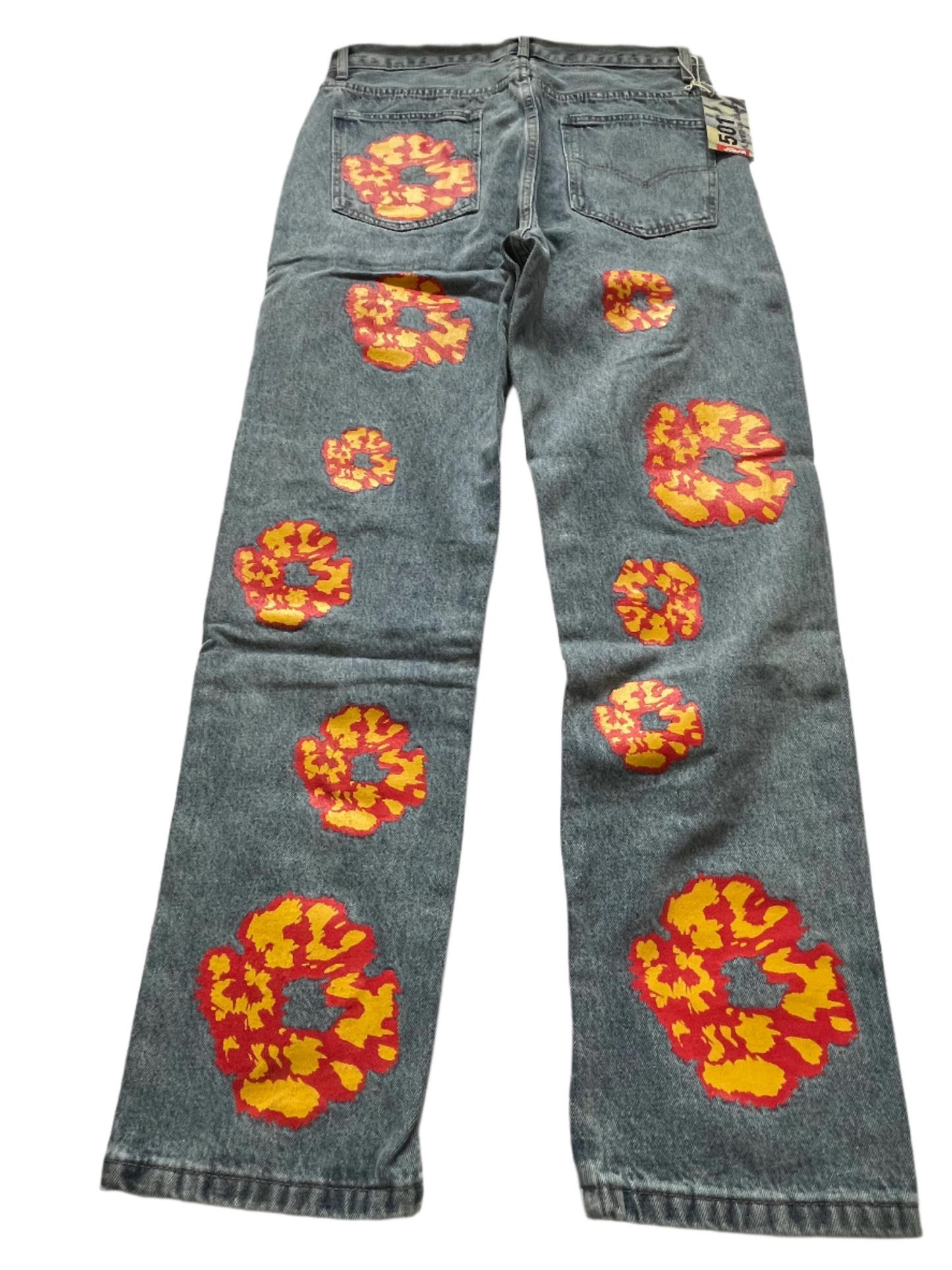 Flower 100% High Quality Decorated Denim
