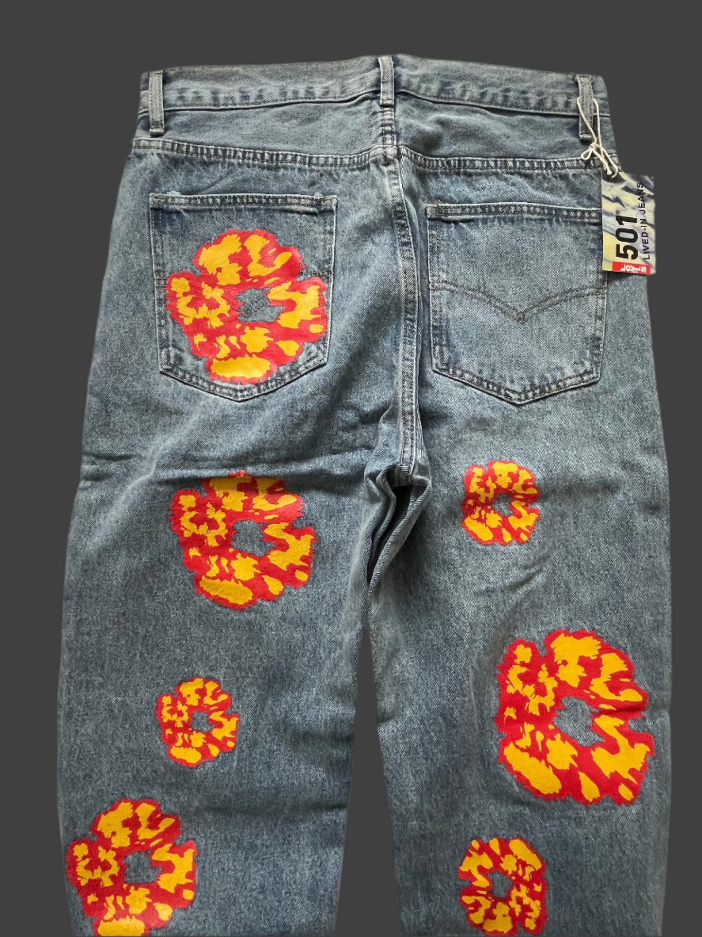 Flower 100% High Quality Decorated Denim